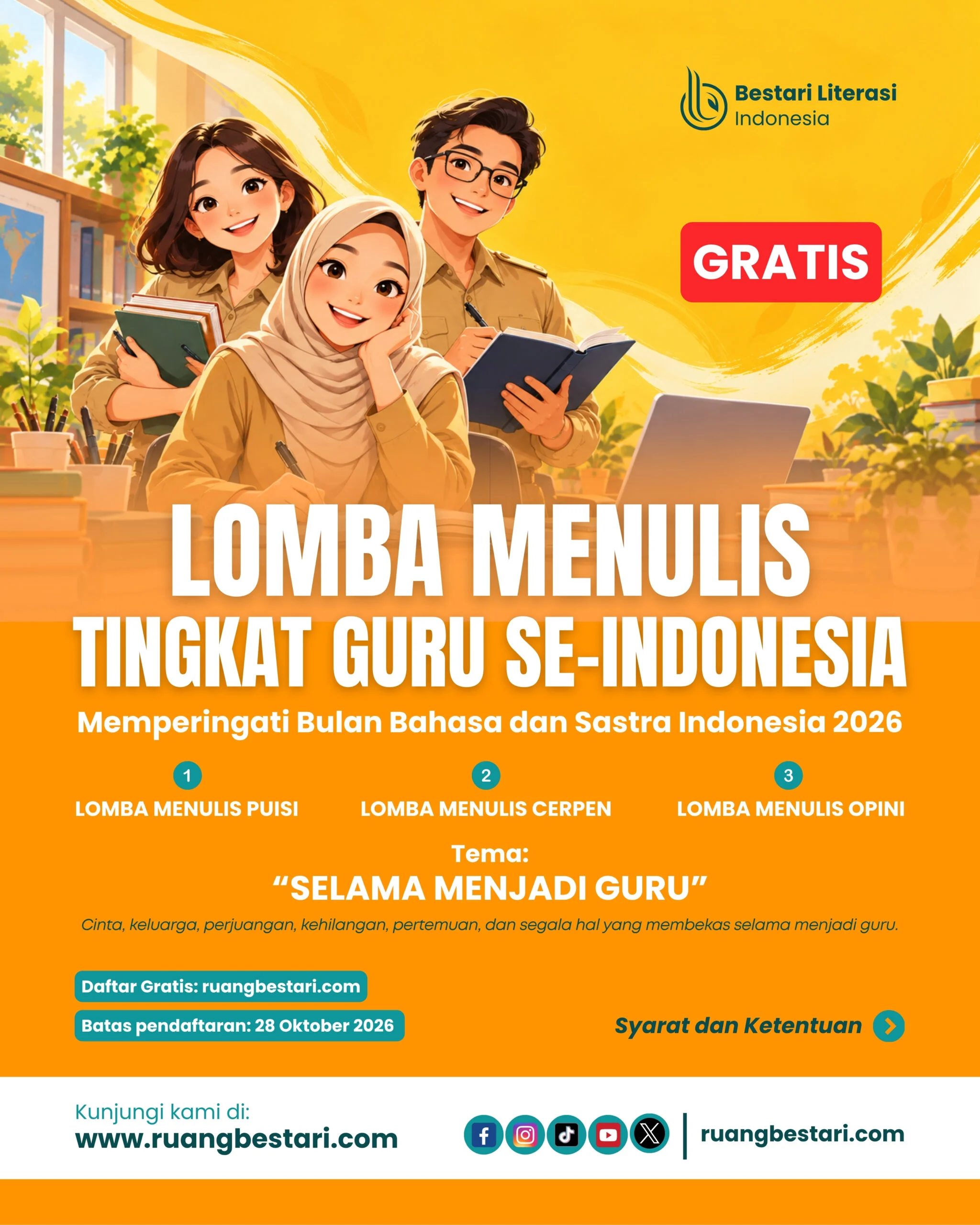 Poster Lomba Menulis Guru 2026 — 1