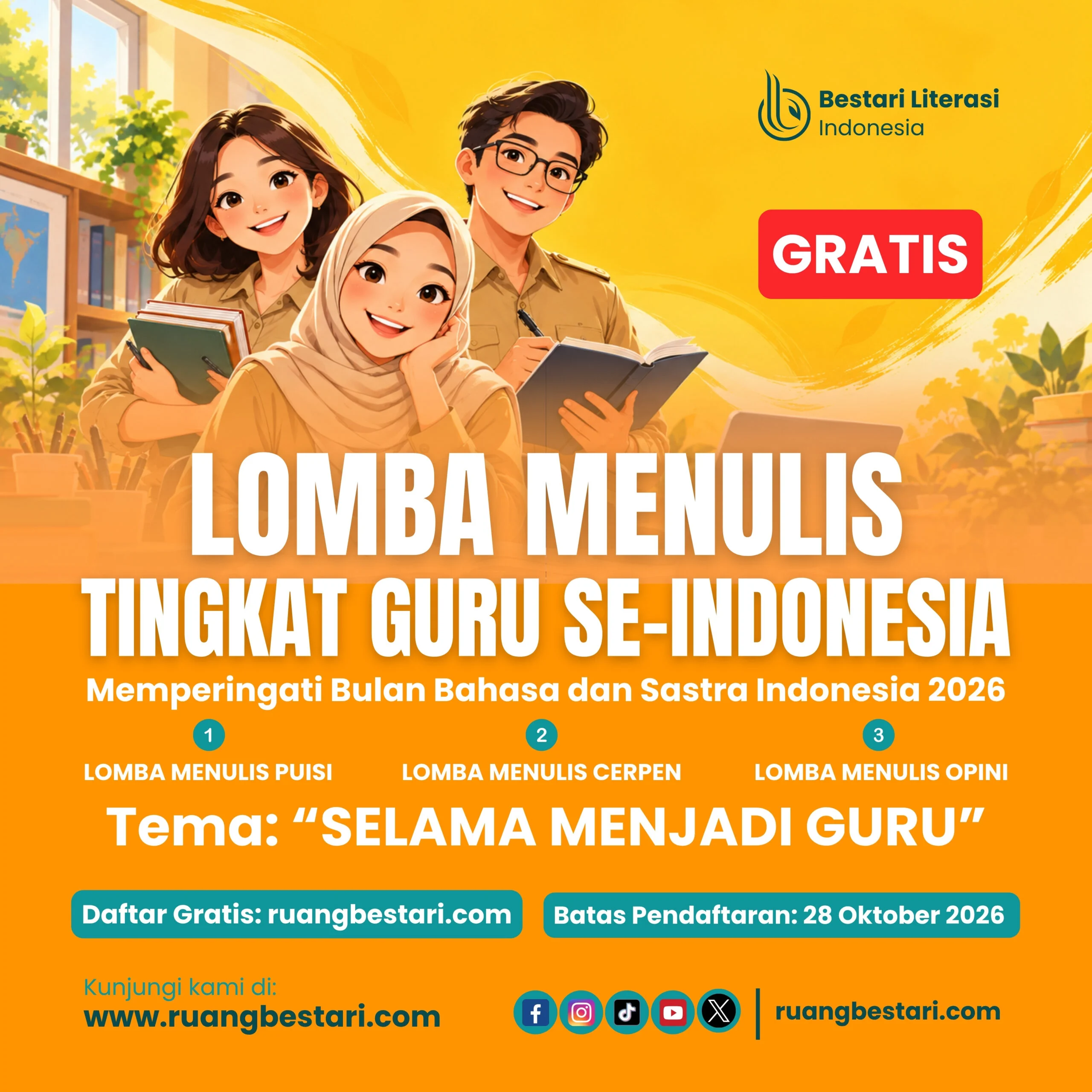 Lomba Menulis Guru se-Indonesia 2026