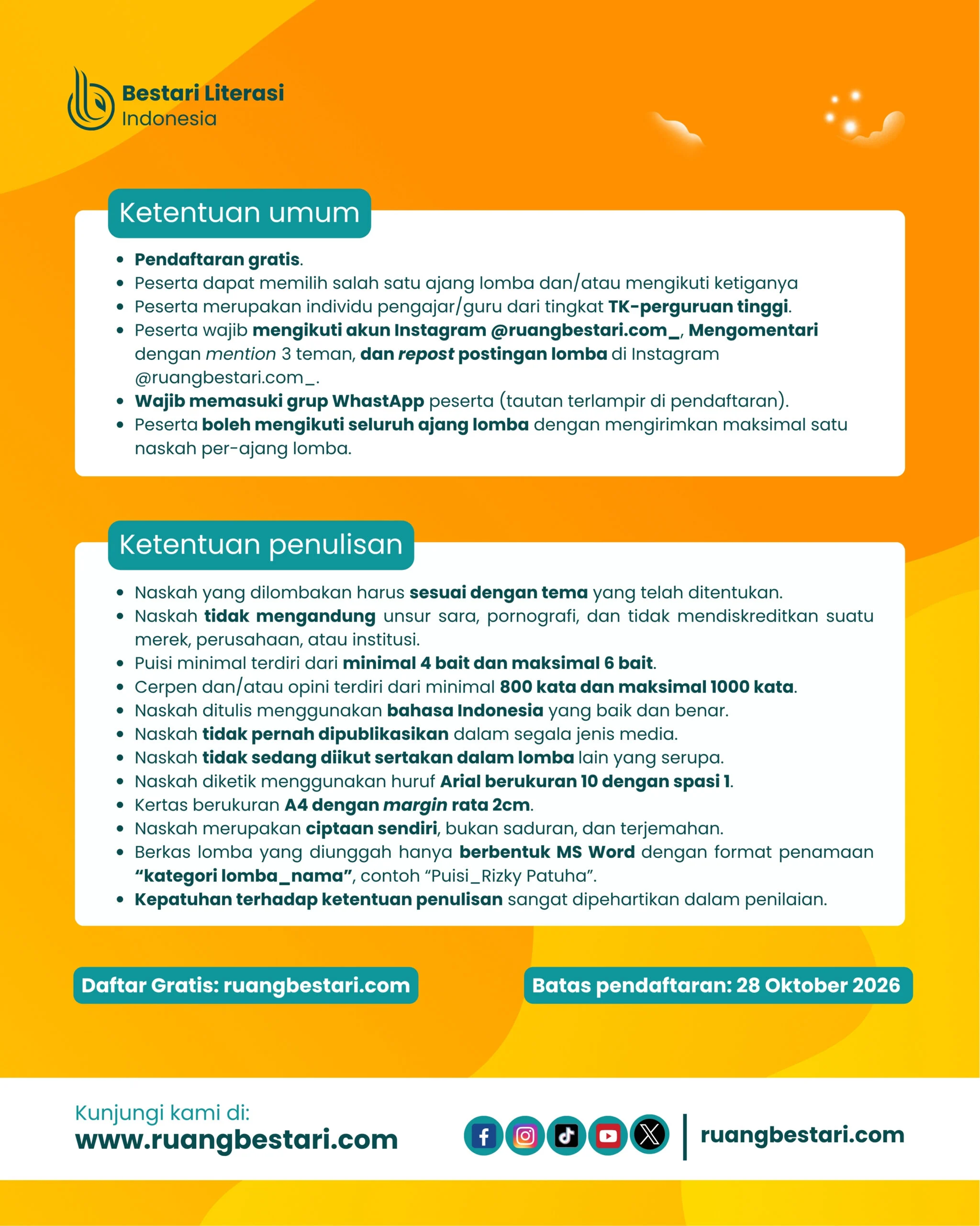 Poster Lomba Menulis Guru 2026 — 2