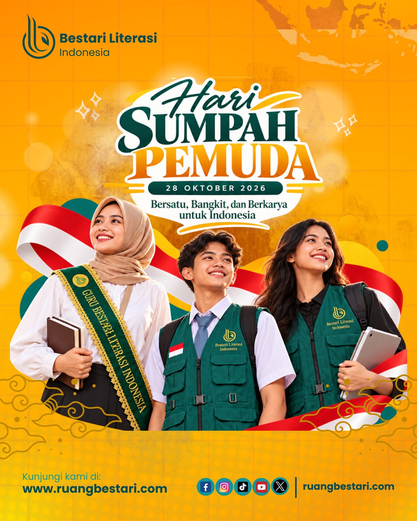 Selamat Hari Sumpah Pemuda, 28 Oktober 2026. 🇮🇩✨ Semangat pemuda bukan hanya…